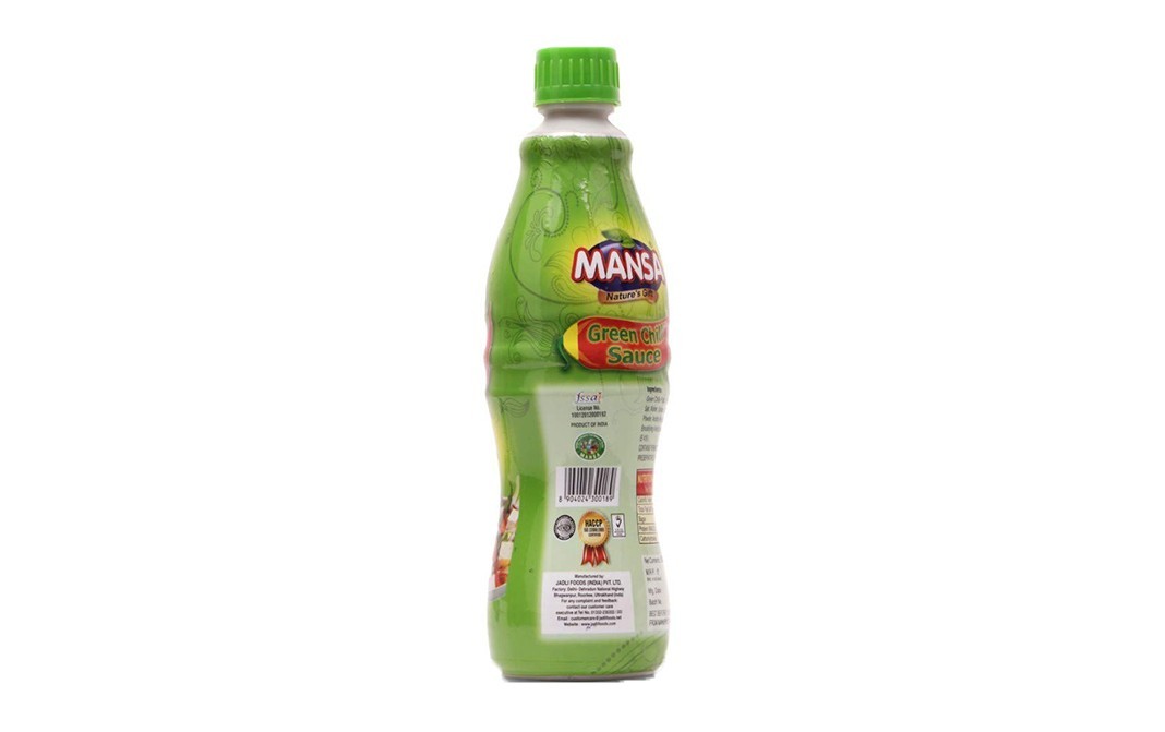 Mansa Green Chilli Sauce    Plastic Bottle  660 grams